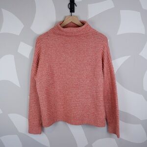 Madewell Merino Wool Blend Coral Roll Neck Sweater | M